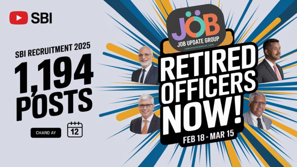 Discover SBI Recruitment 2025! Apply online for 1,194 posts for Retired Officers as Concurrent Auditor. Rejoin the banking sector with your expertise—apply now between Feb 18 and Mar 15!